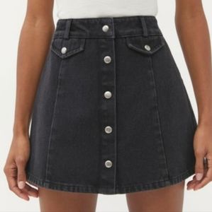 BDG Sadie Denim Button-Front Mini Skirt